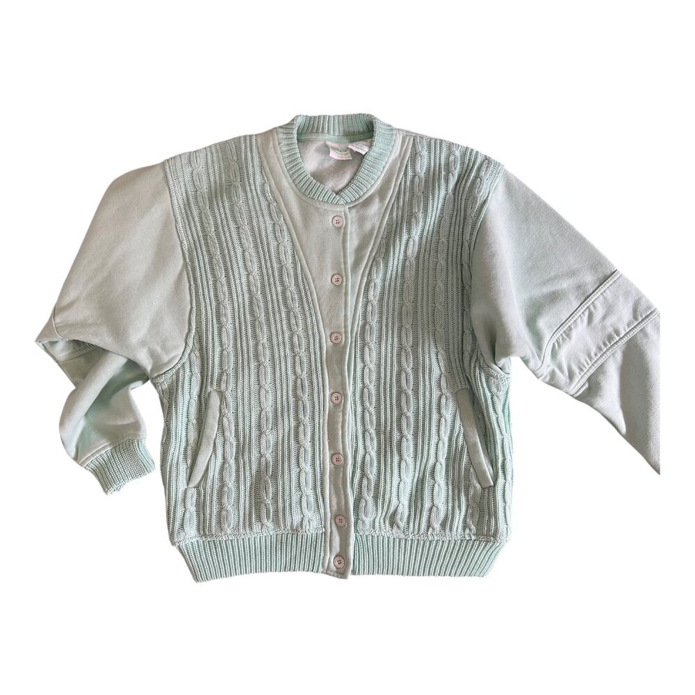 Vintage Pistachio Green Sweatshirt Jacket